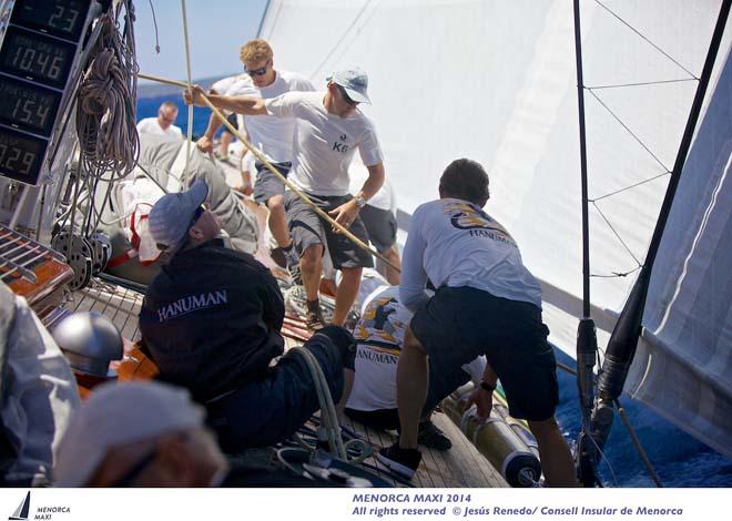 Menorca Maxi 2014, on board J Class Hanumann ©  Jesus Renedo / Consell Insular de Menorca