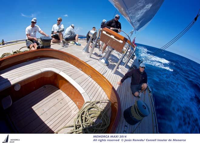 Menorca Maxi 2014, on board J Class Hanumann ©  Jesus Renedo / Consell Insular de Menorca
