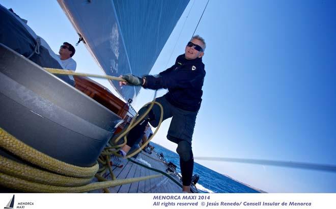 Menorca Maxi 2014, on board J Class Hanumann ©  Jesus Renedo / Consell Insular de Menorca