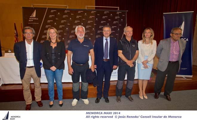 2014 Menorca Maxi - Presentación de la regata Menorca Maxi, en la Sede del Consell Insular de Menorca.<br />
 Left to right: Jesús Hernández-reyes ( Autoridad Portuaria Baleares), Águeda Reynés Calvache ( Alcaldesa Ayuntamiento Mahón), Luca Bassani ( Fundador y Presidente de Wally), Santiago Tadeo Florit ( Presidente del Consell Insular de Menorca), Alberto Palatchi ( Embajadores Menorca), Salomé Cabrera ( Consellera de Turismo ) , Nemesio Suárez ( Presidente del Club Marítimo de Mahón) ©  Jesus Renedo / Consell Insular de Menorca