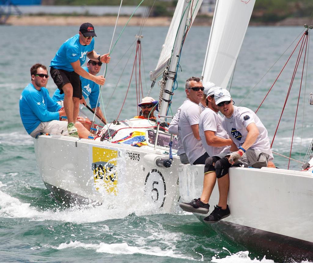 Semi Final – Ian Williams - William Tiller  - 1O1O 4G Match Racing International Regatta 2014 © RHKYC / Guy Nowell