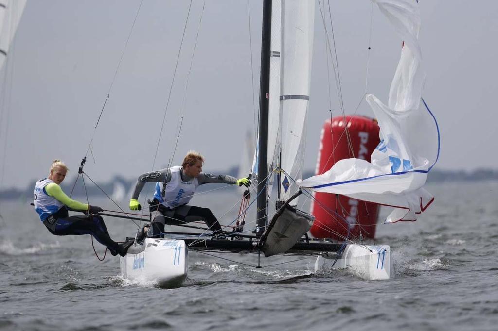 Nacra 17 - 2014 Delta Lloyd Regatta, day 1 © Sander van der Borch http://www.sandervanderborch.com