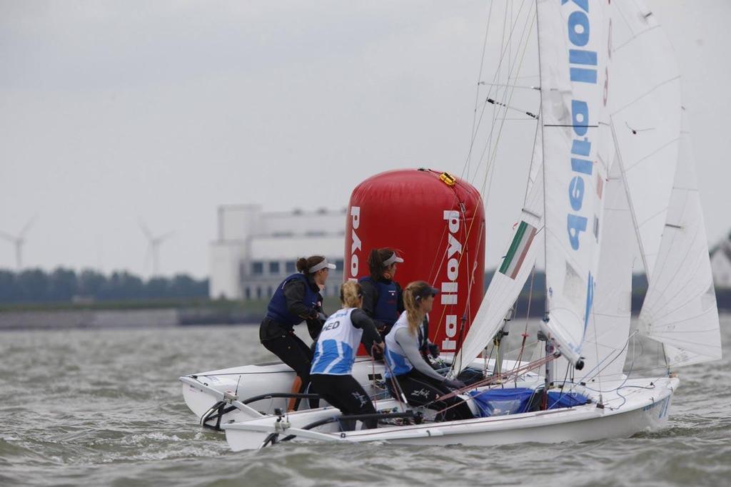 470 Women, medal race - 2014 Delta Lloyd Regatta, day 5 © Sander van der Borch http://www.sandervanderborch.com