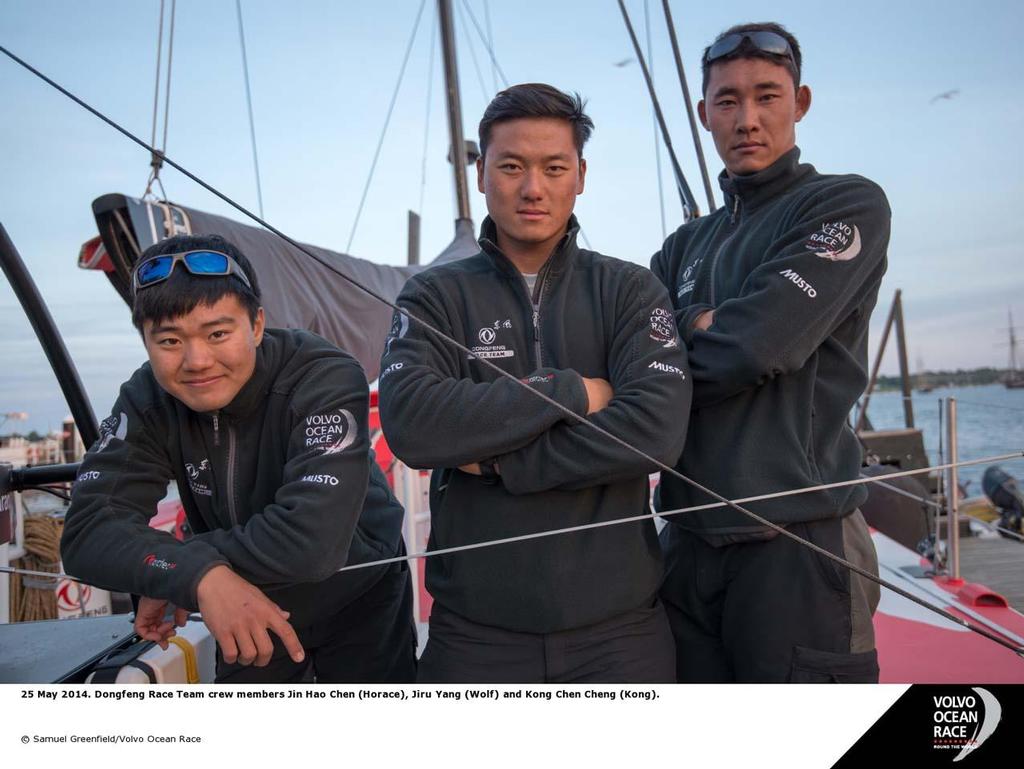 Crew on board Dongfeng © Sam Greenfield