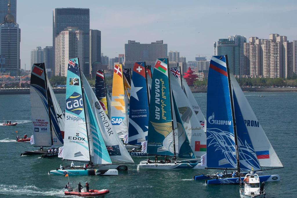 The Land Rover Extreme Sailing Series 2014.  <br />
Act 3. Qingdao. China © Lloyd Images/Extreme Sailing Series