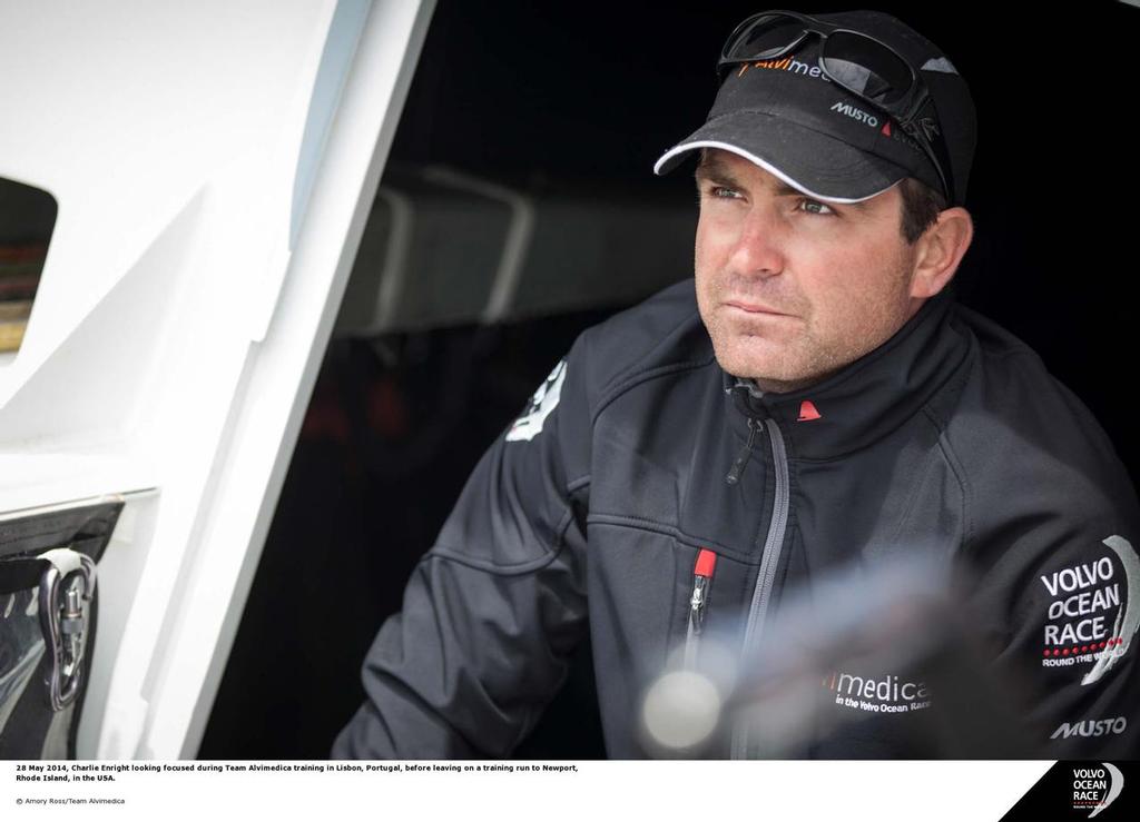 Charlie Enright looking focused during Team Alvimedica training in Lisbon ©  Amory Ross / Team Alvimedica