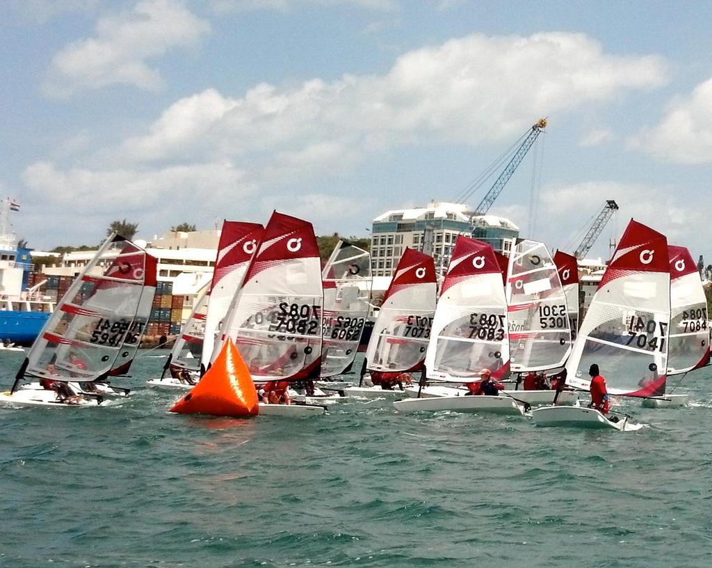 Tight mark roundings at O'Pen BIC Champs - O'Pen BIC North American Championships photo copyright RHADC RHADC taken at  and featuring the  class