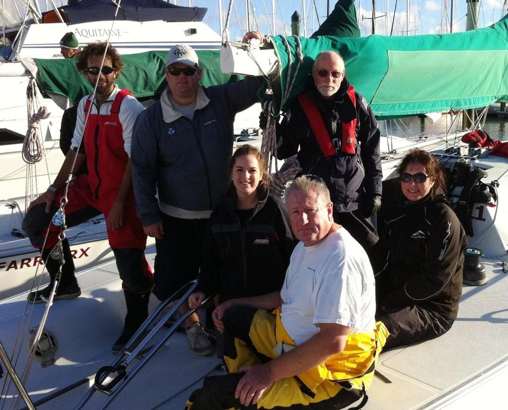 Chaffers Marina – bloody good show ! Great effort to come all the way from Wellington and sailed a nice race. Recipient of the Crewmanship Award - 2014 Inter Marina MRX Annual Sailing Challenge photo copyright Tom Macky taken at  and featuring the  class