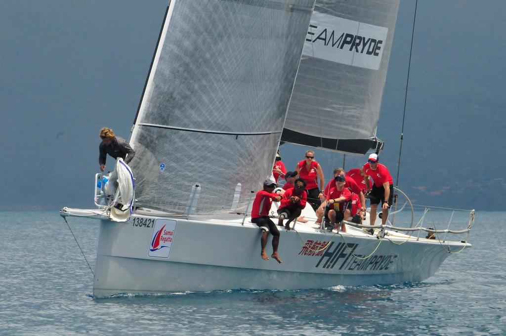 HiFi on their way to a win in Race 1, Samui Regatta. Photo by Joyce Ravara/ Samui Regatta. - Samui Regatta 2014 photo copyright  Joyce Ravara taken at  and featuring the  class