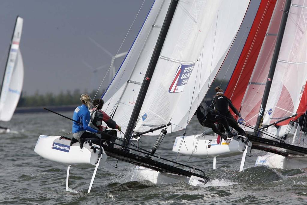 GBR, Nacra 17 - 2014 Delta Lloyd Regatta, day 5 photo copyright Sander van der Borch http://www.sandervanderborch.com taken at  and featuring the  class
