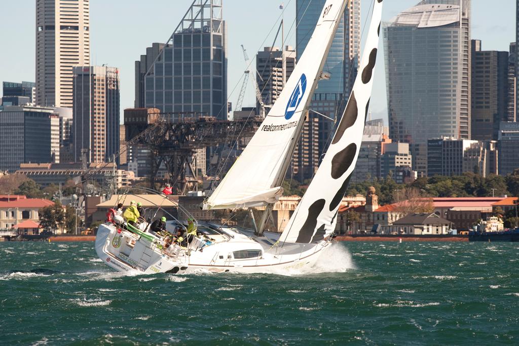Holy Cow got moving in today's breeze.  - Land Rover Winter Series 2014 photo copyright David Brogan www.sailpix.com.au taken at  and featuring the  class