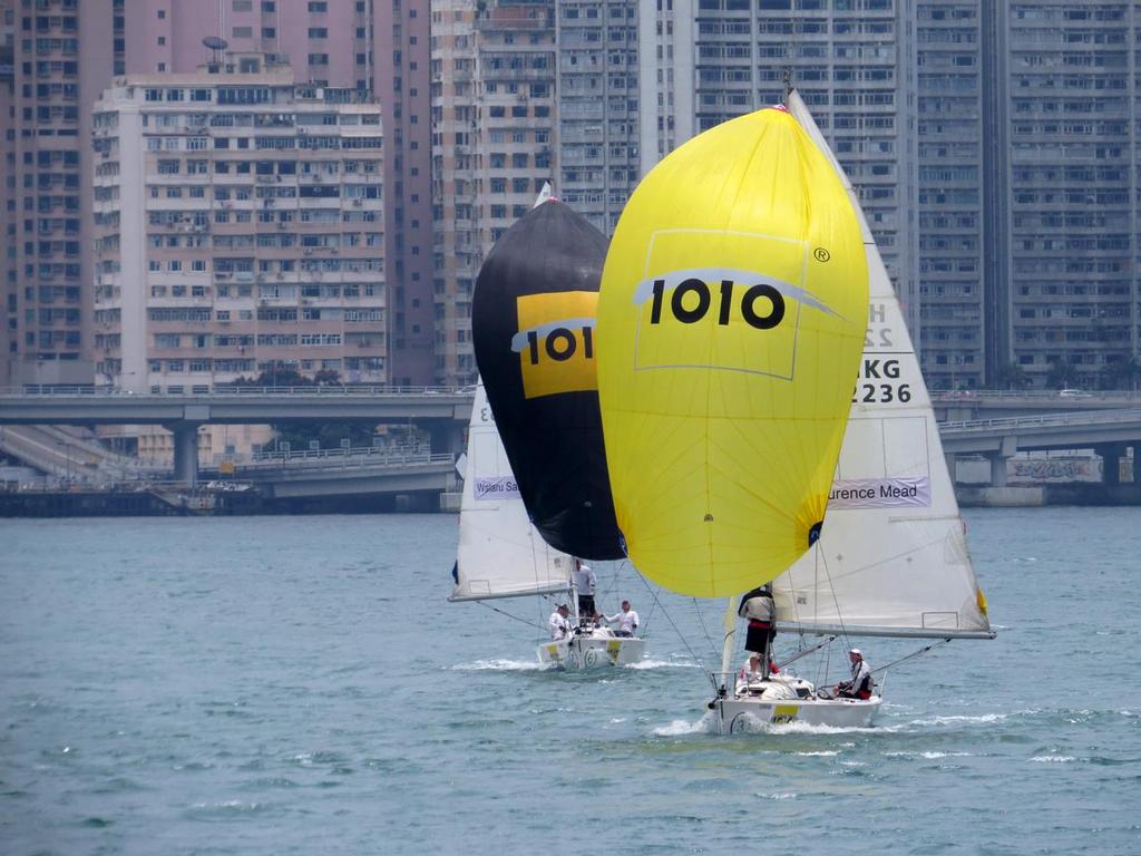 Laurence Mead and Wataru Sakamoto - 1O1O 4G Match Racing International Regatta 2014 photo copyright RHKYC taken at  and featuring the  class