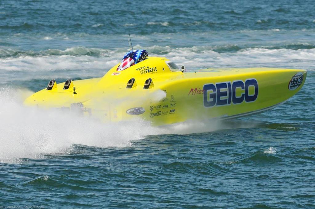 Miss Geico - 2014 Thunder On The Beach SBI Grand Prix photo copyright Roderick Cox / SBI http://superboat.com/ taken at  and featuring the  class