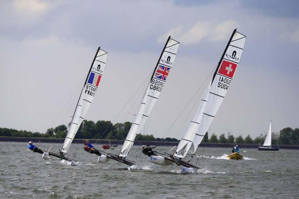 Nacra 17s - 2014 Delta Lloyd Regatta, day 5 photo copyright Sander van der Borch http://www.sandervanderborch.com taken at  and featuring the  class