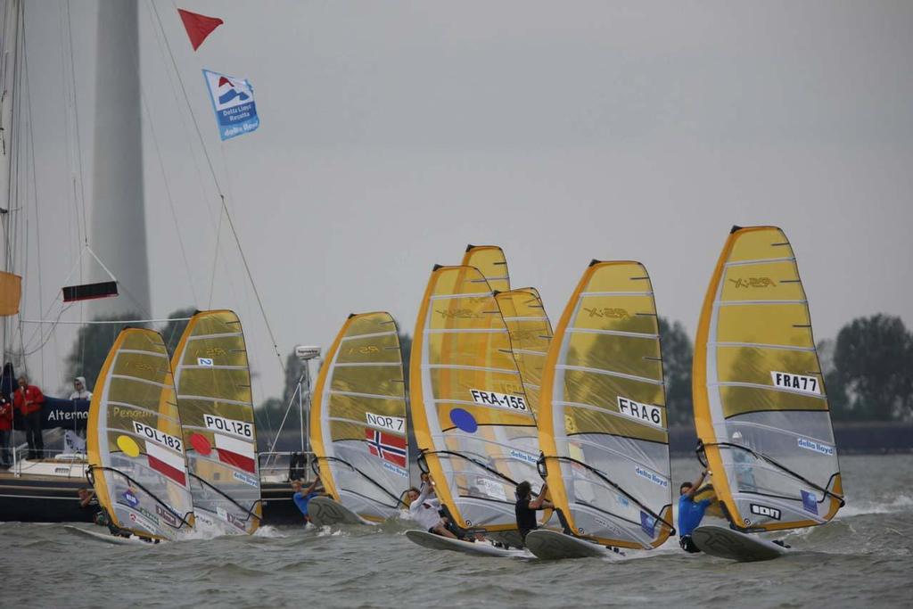 RSX Men, medal race - 2014 Delta Lloyd Regatta, day 5 photo copyright Sander van der Borch http://www.sandervanderborch.com taken at  and featuring the  class