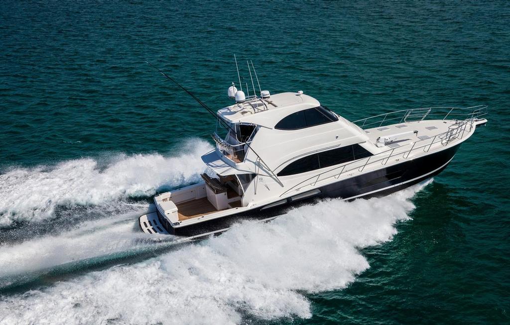 Riviera's 63 Enclosed Flybridge photo copyright Sanctuary Cove International Boat Show http://www.sanctuarycoveboatshow.com.au/ taken at  and featuring the  class