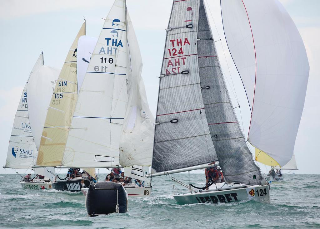 TOP OF THE GULF REGATTA 2014 - Platus at the leeward mark photo copyright Guy Nowell/Top of the Gulf taken at  and featuring the  class