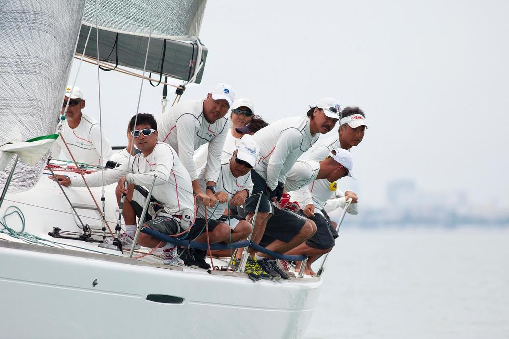 TOP OF THE GULF REGATTA 2014 - Karasu stacked the rail © Guy Nowell/Top of the Gulf