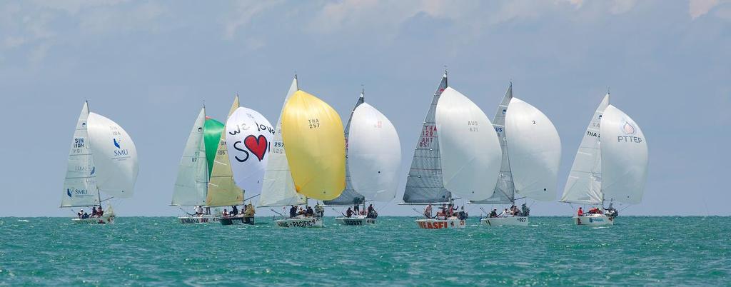 TOP OF THE GULF REGATTA 2014 - line dancing in the Platu fleet © Guy Nowell/Top of the Gulf