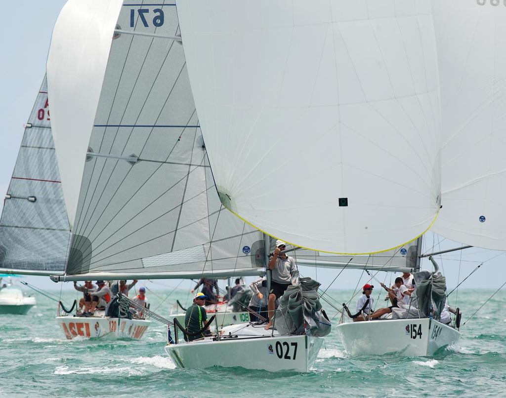 TOP OF THE GULF REGATTA 2014 - scrabbling to get the scores on the doors. Platu fleet, Coronation Cup. © Guy Nowell/Top of the Gulf