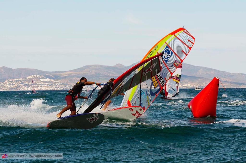 Taty power - 2014 PWA Catalunya World Cup, Day 5 photo copyright  Carter/pwaworldtour.com http://www.pwaworldtour.com/ taken at  and featuring the  class