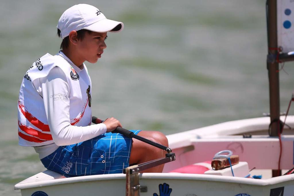 Jeronimo Guzman of DEstado de Mexico competes during the National Olympic Sailing race tournament at Avandaro lake on May 4, 2014 in Valle de Bravo, Mexico. © Hector Vivas/LatinContent/Getty Images