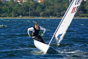 Mark Spearman settling after tacking - The Solo series 2014 photo copyright  Rick Steuart / Perth Sailing Photography http://perthsailingphotography.weebly.com/ taken at  and featuring the  class