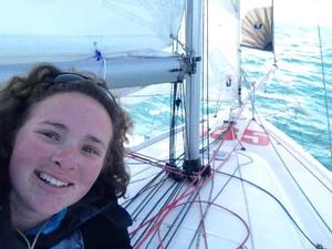 Katrina sailing her new boat, X Wing photo copyright Katrina Ham taken at  and featuring the  class