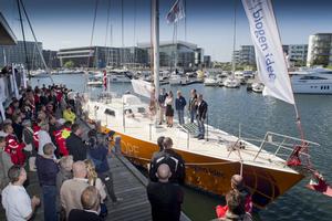 20140528  Copyright onEdition 2014Â©
Free for editorial use image, onEdition

The Sailing Sclerosis Foundationâ¤(TM)s yacht Oceans of Hope has been unveiled at a ceremony in Copenhagen, Denmark on World MS Day (Wednesday 28 May). Former Environment  Minister and MEP Lone DybkÃ?r officially named the 20-metre yacht which will set sail from the Danish capital on 15 June on the first ever global circumnavigation crewed by people with multiple sclerosis (MS).

The Oceans of Hope proje photo copyright onEdition http://www.onEdition.com taken at  and featuring the  class