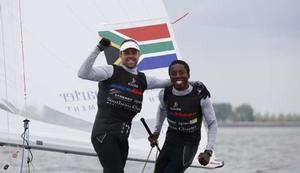 Asenathi Jim and Roger Hudson - 2014 Delta Lloyd Regatta photo copyright Sander van der Borch http://www.sandervanderborch.com taken at  and featuring the  class