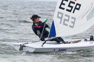 2014 Delta Lloyd Regatta, day 2 - Laser Radial, Alicia Cebrian (ESP) photo copyright Thom Touw http://www.thomtouw.com taken at  and featuring the  class