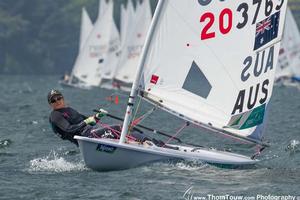 2014 Garda Trentino Olympic Week - Laser Radial, Ashley Stoddart photo copyright Thom Touw http://www.thomtouw.com taken at  and featuring the  class