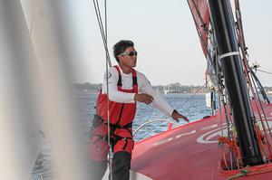 Jinhao 'Horace' training in Newport before set sail on transatlantic test photo copyright Pedro Freitas /Volvo Ocean Race taken at  and featuring the  class