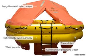 A 12man liferaft in which the four crew are hoped to have boarded. photo copyright SW taken at  and featuring the  class
