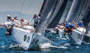 John Demourkas’ Groovederci (bow 09) leads the fleet around the course. photo copyright  Rolex/Daniel Forster http://www.regattanews.com taken at  and featuring the  class