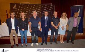 2014 Menorca Maxi - 2014 Menorca Maxi - Presentación de la regata Menorca Maxi, en la Sede del Consell Insular de Menorca.
 Left to right: Jesús Hernández-reyes ( Autoridad Portuaria Baleares), Águeda Reynés Calvache ( Alcaldesa Ayuntamiento Mahón), Luca Bassani ( Fundador y Presidente de Wally), Santiago Tadeo Florit ( Presidente del Consell Insular de Menorca), Alberto Palatchi ( Embajadores Menorca), Salomé Cabrera ( Consellera de Turismo ) , Nemesio Suárez ( Presidente del Club Marítimo de Mahón) photo copyright  Jesus Renedo / Consell Insular de Menorca taken at  and featuring the  class