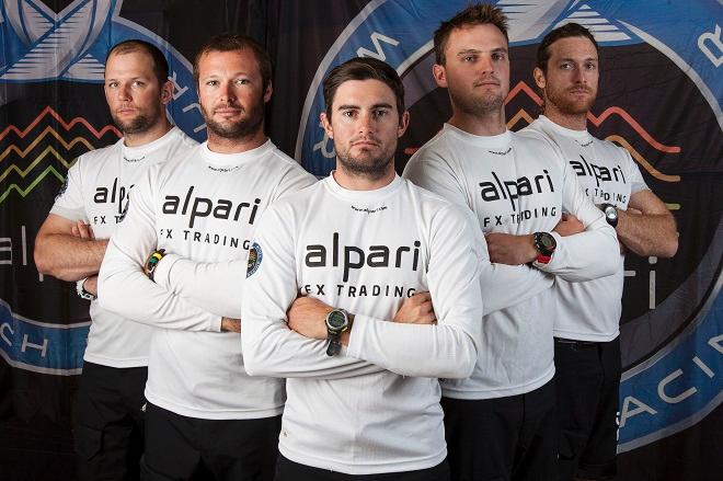 Keith Swinton (centre) and his Team Alpari FX - (L-R) Owen Tudor, Ricky McGarvie, Ted Hackney, Ben Lamp ©  Ian Roman / WMRT