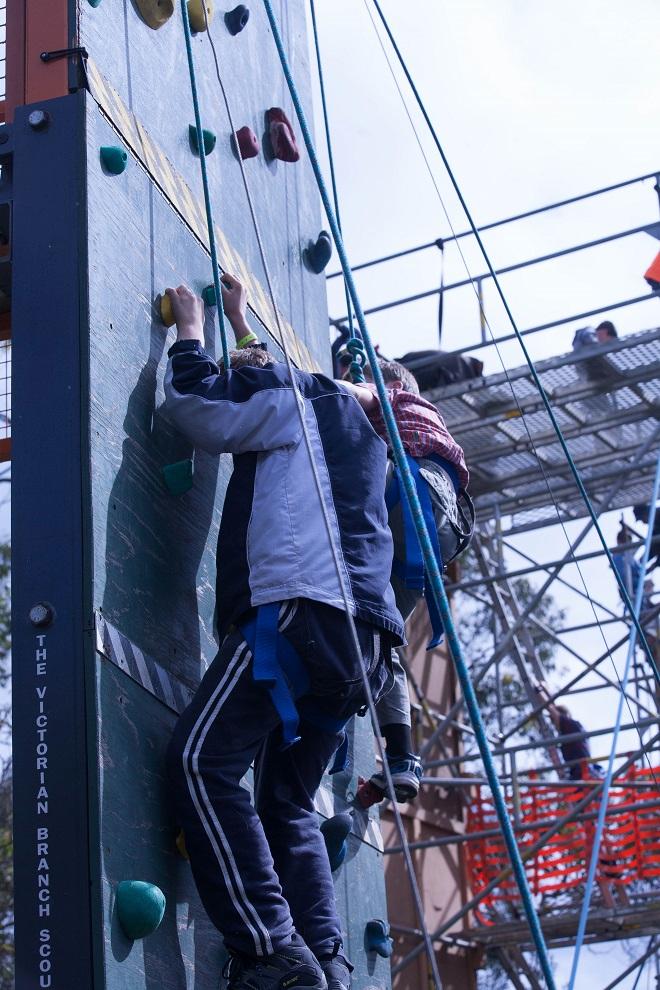 Scouts will have their rock-climbing tower at Explore Australia Expo.   © Explore Australia Expo