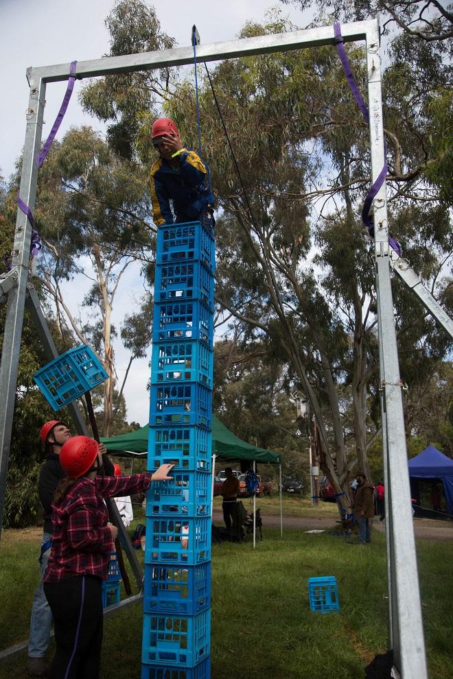 Young visitors to Explore Australia Expo will be able to try their hand at the Scouts crate stacking challenge. © Explore Australia Expo