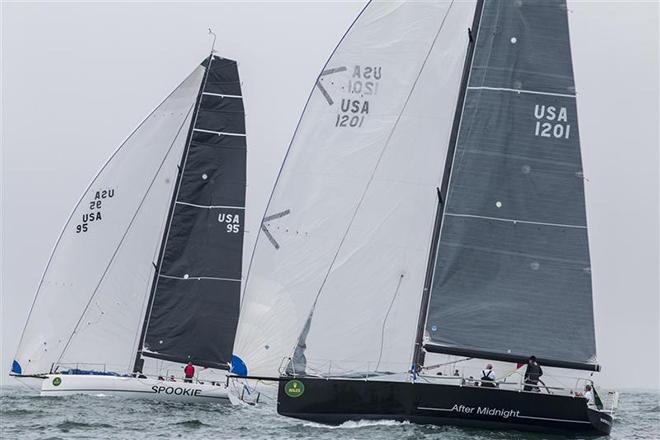 Steve and Heidi Benjamin's spookie and Paul Jeka's after midnight in IRC 2 for the Around-the-Island Race ©  Rolex/Daniel Forster http://www.regattanews.com