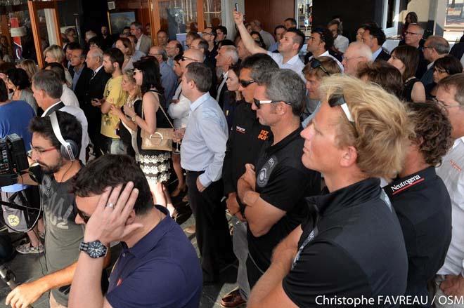 2014 IMOCA Ocean Masters New York to Barcelona Race prizegiving © Christophe Favreau/OSM