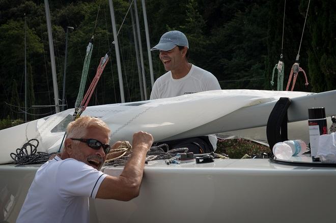 Malcesine (ITA),29th June 2014, Star Class World Championship. Fraglia Vela Malcesine practice day. ©  Marc Rouiller / Star Sailors League