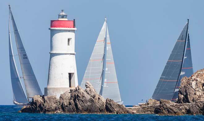 FIREFLY, Claasen Shipyards, Hoek Design, 35m; UNFURLED, Royal Huisman, Frers Naval Architecture & Engineering, 34.17m DRUMFIRE, Claasen Shipyard, Hoek Design Naval Architects, 24m - 2014 Loro Piana Superyacht Regatta day 4 © Carlo Borlenghi http://www.carloborlenghi.com