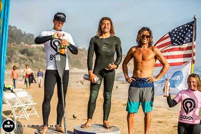 Tony Litke(2nd), Bernd Roediger(1st), Josh Stone(3rd), Wylde(4th) © Si Crowther / AWT http://americanwindsurfingtour.com/