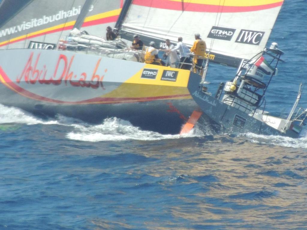 Azzam as seen from Queen Mary 2 © Abu Dhabi Ocean Racing
