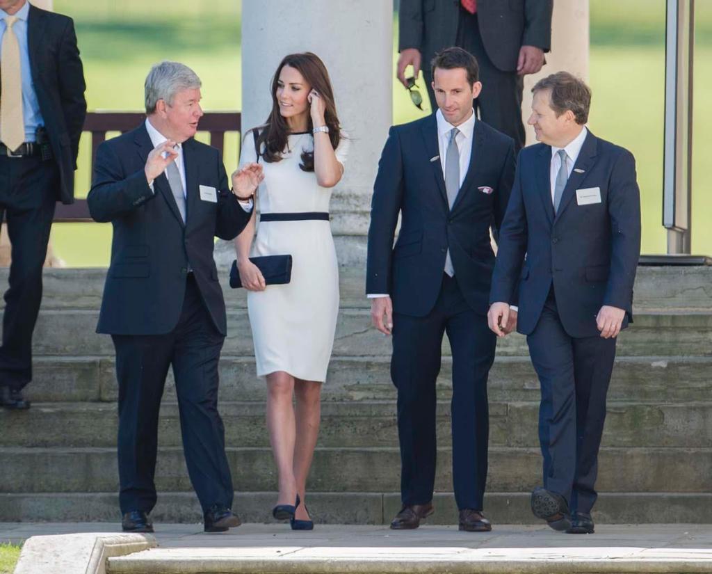 Sir Keith Mills with The Duchess of Cambridge, Sir Ben Ainslie and Sir Charles Dunstone at the team launch in June 2014 © Lloyd Images