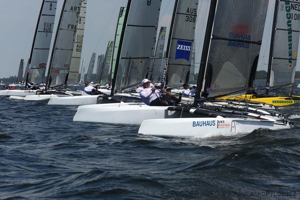 Start - Day 3: A-class Catamarans European Championship, Bordeaux, France  &copy; Paula Kopylowicz / Exploder.info http://www.exploder.info