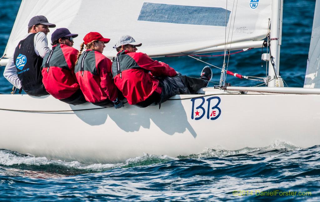 Bill Hardesty / Taylor Canfield / Stephanie Roble / Marcus Eagan

2014 Etchells World Championship
 photo copyright Daniel Forster http://www.DanielForster.com taken at  and featuring the  class