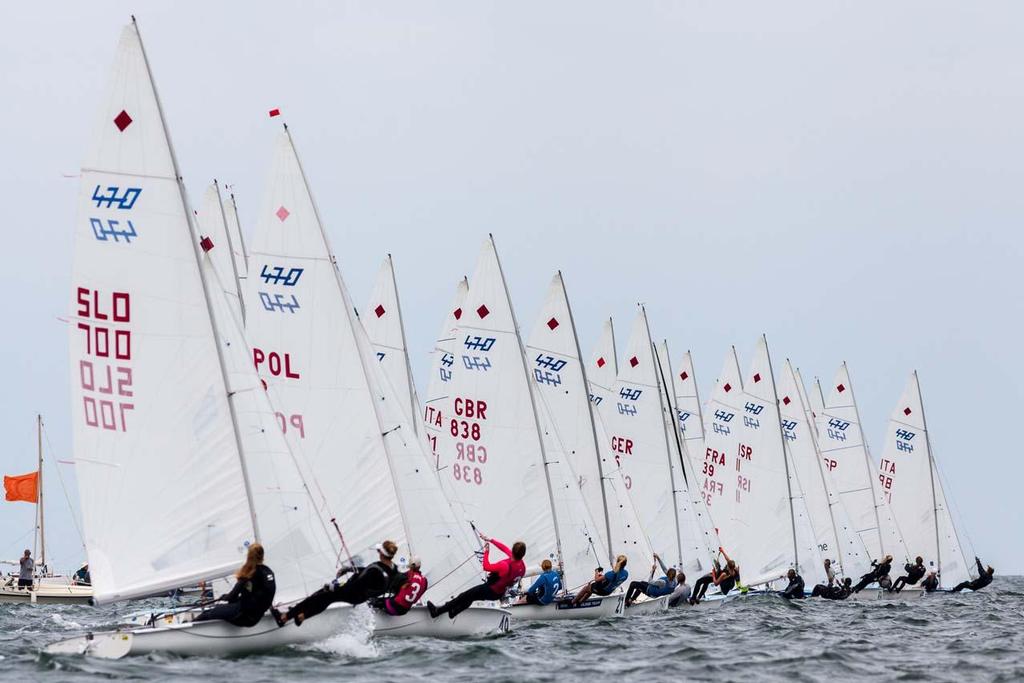 470 Women Start - 2014 470 Junior World Championships photo copyright Zerogradinord.it taken at  and featuring the  class