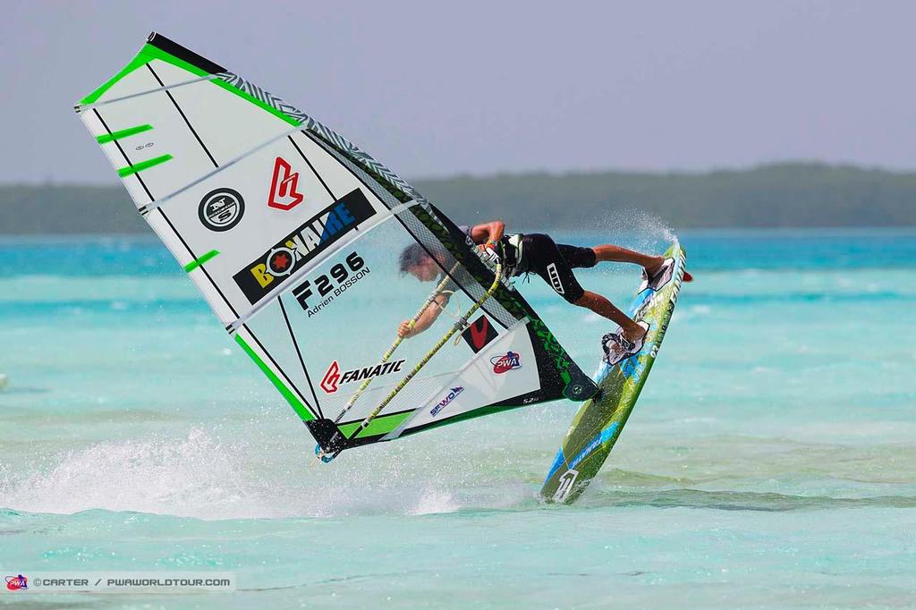 Adrien Bosson - 2014 PWA Bonaire World Cup photo copyright  Carter/pwaworldtour.com http://www.pwaworldtour.com/ taken at  and featuring the  class
